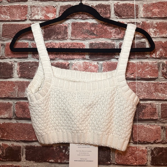 SABO SKIRT venti knit top - white/small - Picture 3 of 3
